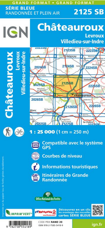 Aquitaine Nord 1:25.000 - Topographische Karte Frankreich Série Bleue