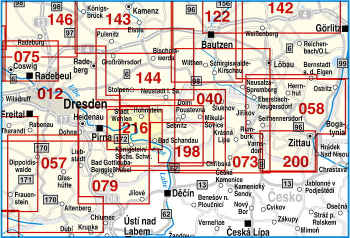 216 Königstein, Kurort Rathen und Umgebung 1:20.000