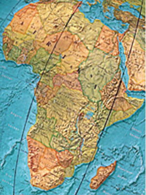 Standglobus 40cm Columbus DUORAMA Edelstahl - 214086