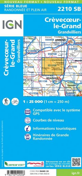 Picardie 1:25.000 - Topographische Karte Frankreich Série Bleue