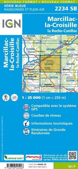 Auvergne 1:25.000 - Topographische Karte Frankreich Série Bleue