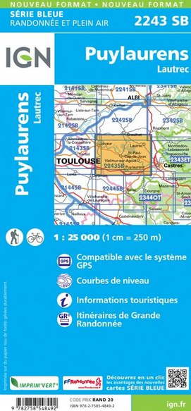 Pyrenäen 1:25.000 - Topographische Karte Frankreich Série Bleue