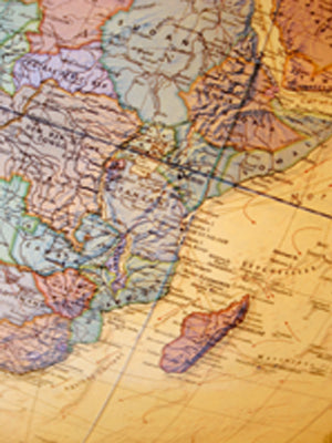 Glasglobus 40cm Columbus ROYAL Messing - 224072