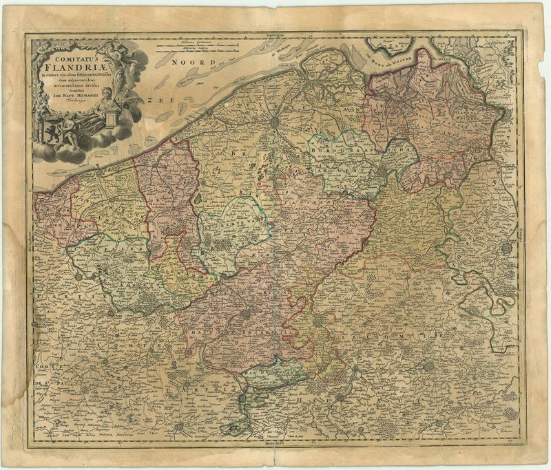 Belgien in der Zeit um 1720 von Johann Baptist Homann