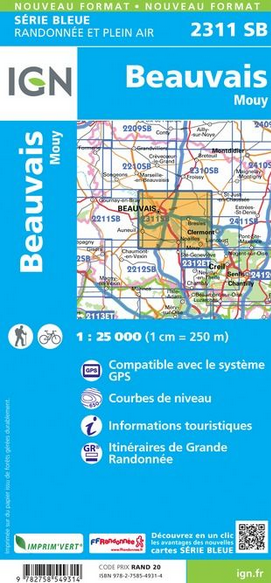 Picardie 1:25.000 - Topographische Karte Frankreich Série Bleue