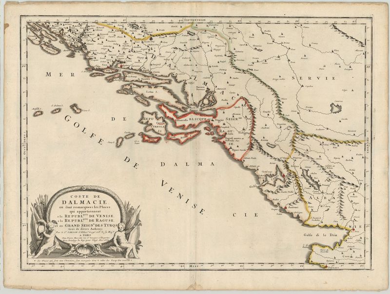 Kroatien im Jahr 1664 von Nicolas Sanson