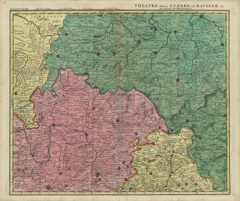 Franken im Jahr 1696 von Pieter Mortier