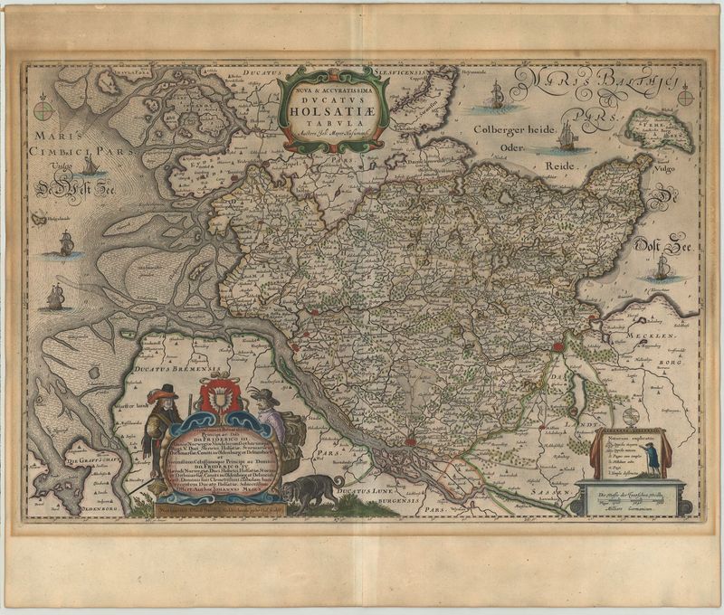 Holstein im Jahr 1663 von Johannes  Blaeu und Johannes Mejer