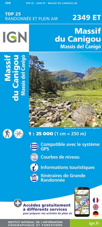 Pyrenäen 1:25.000 - Topographische Karte Frankreich Série Bleue
