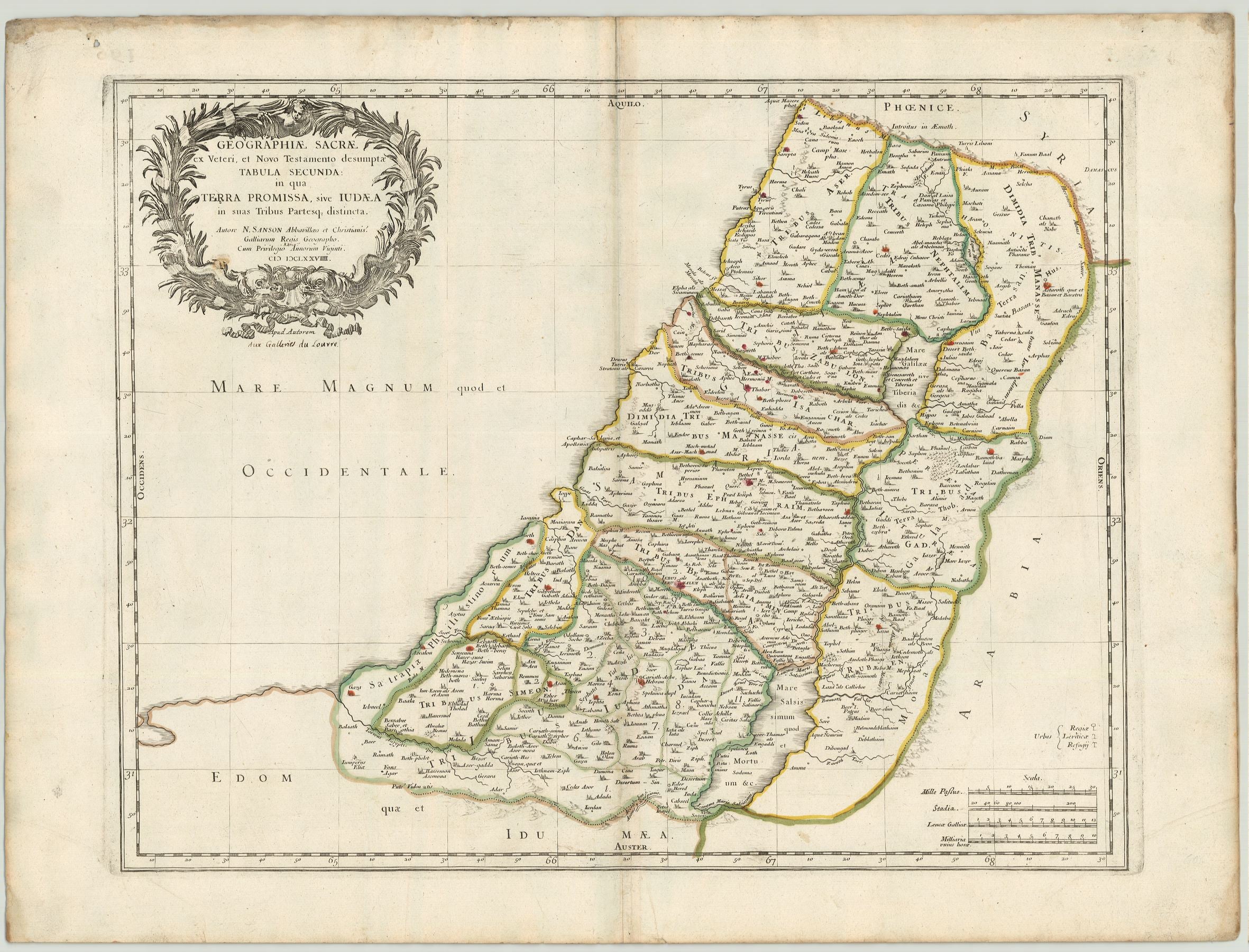 Nahost im Jahr 1679 von Nicolas Sanson