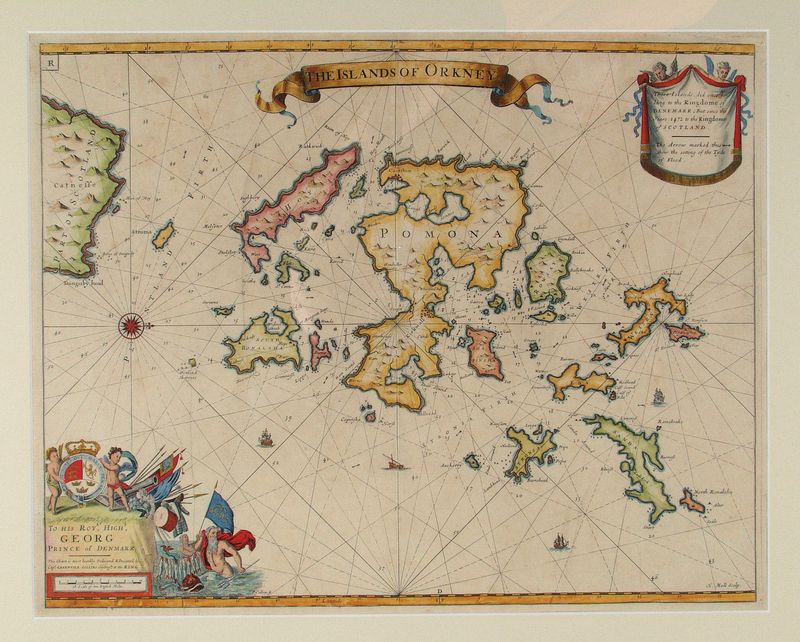 Die Orkney-Inseln um das Jahr 1693 von Hermann Moll