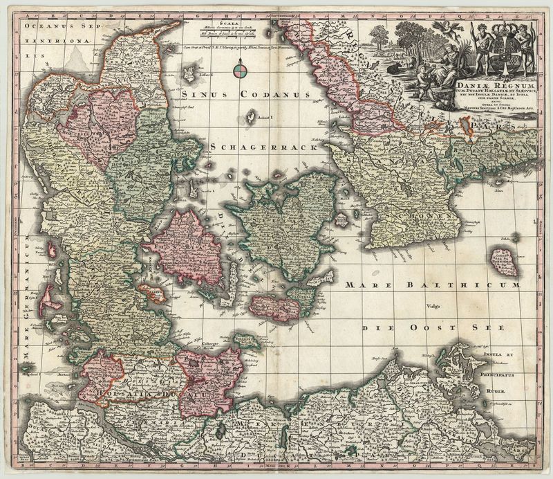 Dänemark um das Jahr 1730 von Matthias Seutter
