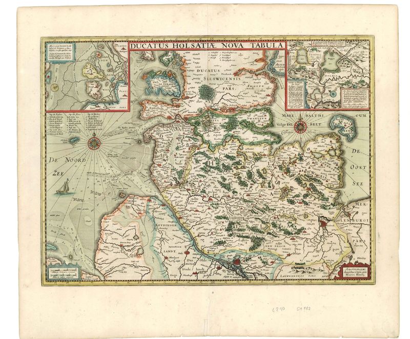 Holstein im Jahr 1633 von Henricus Hondius