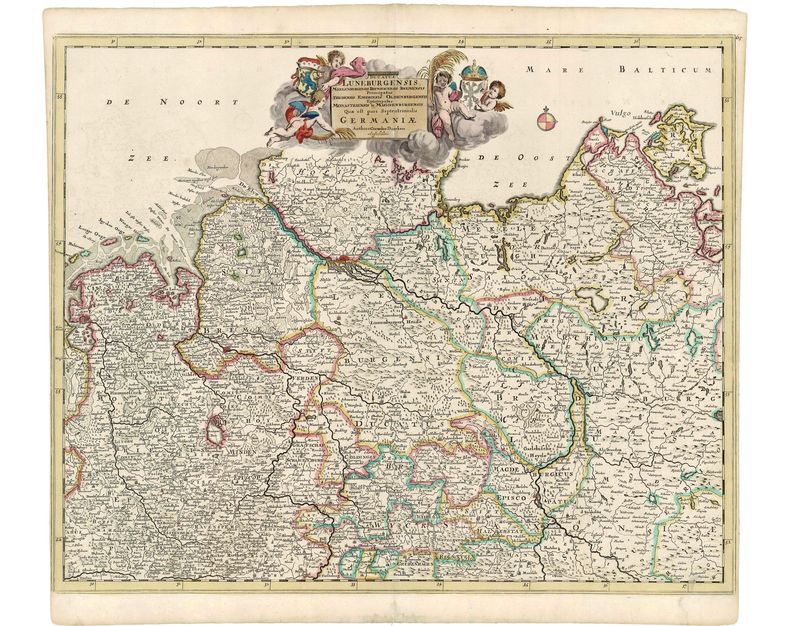 Norddeutschland im Jahr 1700 von Justus Danckerts