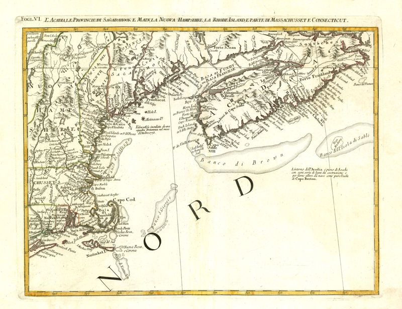 Nova Scotia um das Jahr 1785 von Antonio Zatta