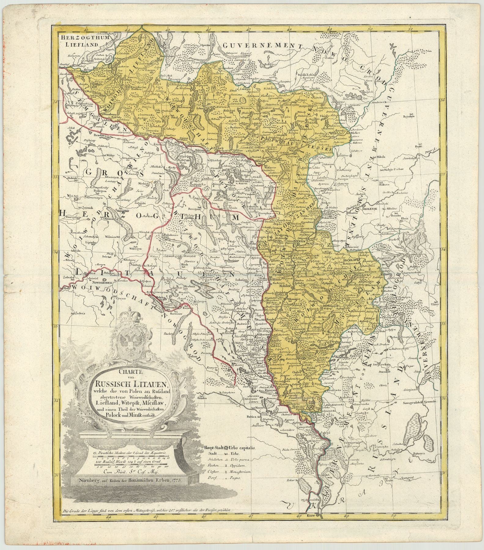 Russland im Jahr 1775 von Homann Erben
