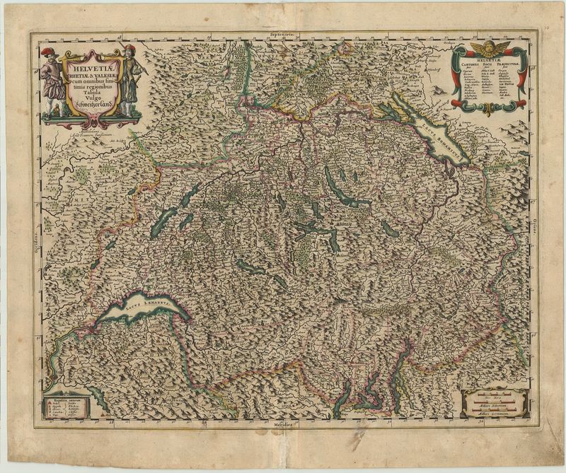 Schweiz nach 1638 von Johannes Janssonius