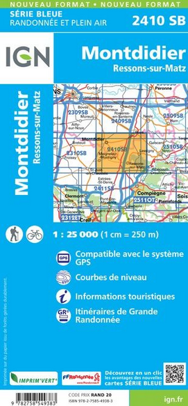 Picardie 1:25.000 - Topographische Karte Frankreich Série Bleue
