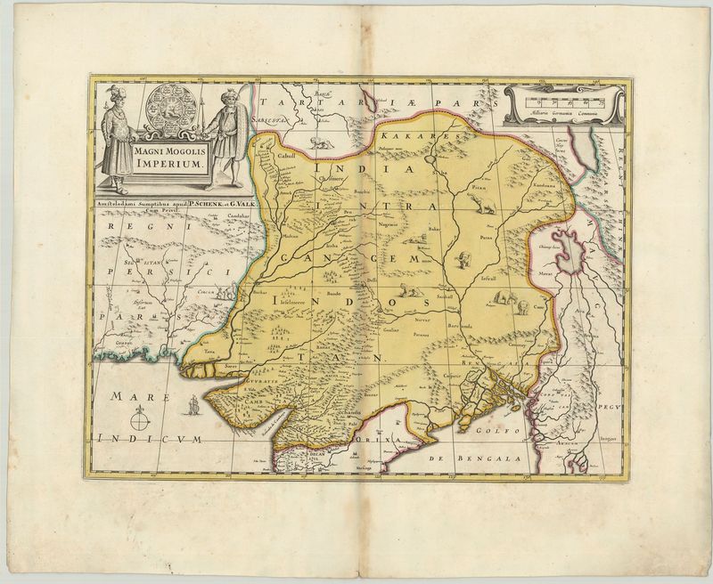 Pakistan / Bangladesch um das Jahr 1700 von Peter Schenk und Gerard Valk