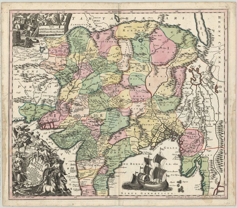 Nordindien in der Zeit um 1730 von Matthias Seutter