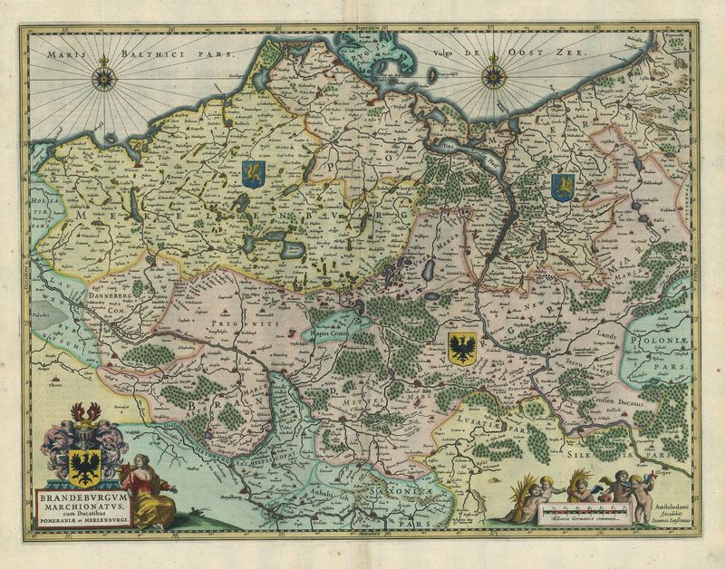 Brandenburg in der Zeit um 1633 von Johannes Janssonius