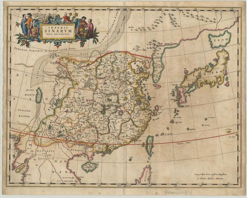 China im Jahr 1655 von Johannes Blaeu