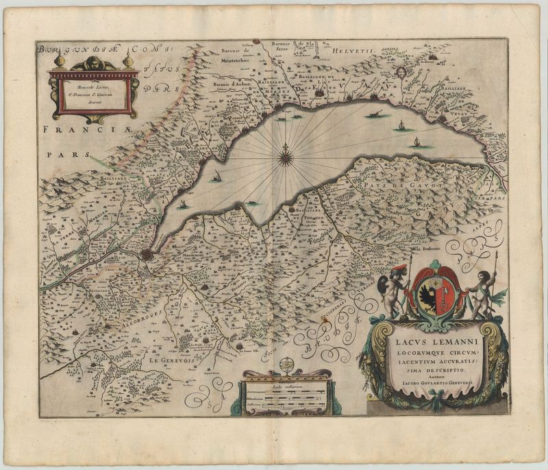Schweiz im Jahr 1656 von Johannes Janssonius