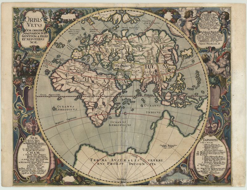 Alte Welt aus dem Jahr 1651