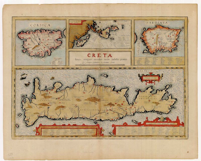 Mittelmeer-Inseln im Jahr 1584 von Abraham Ortelius