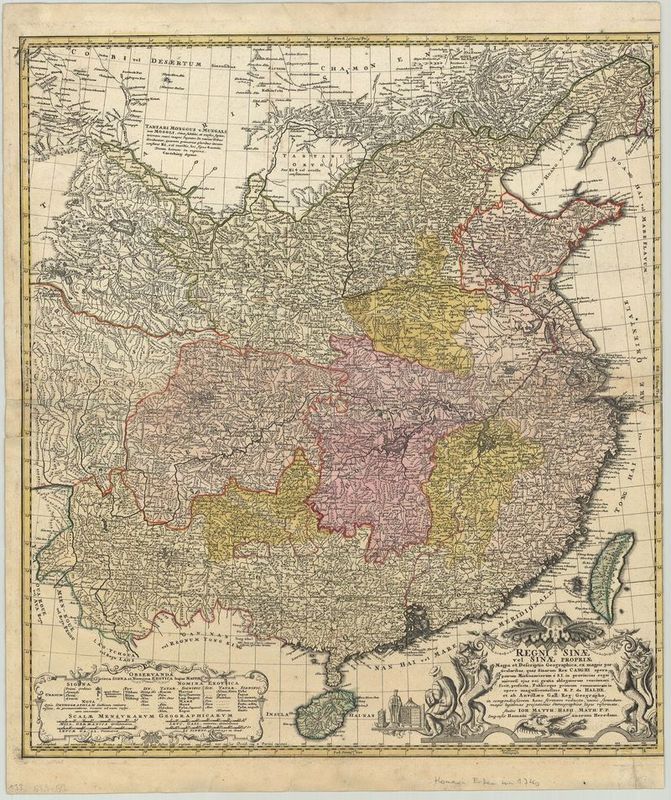 China um das Jahr 1740 von Homann Erben