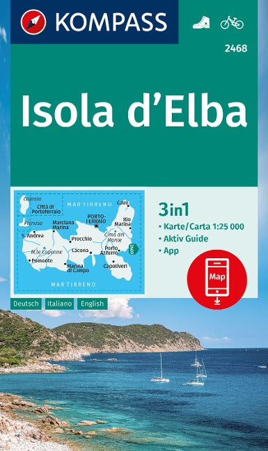 2468 Isola d' Elba - Kompass Wanderkarte