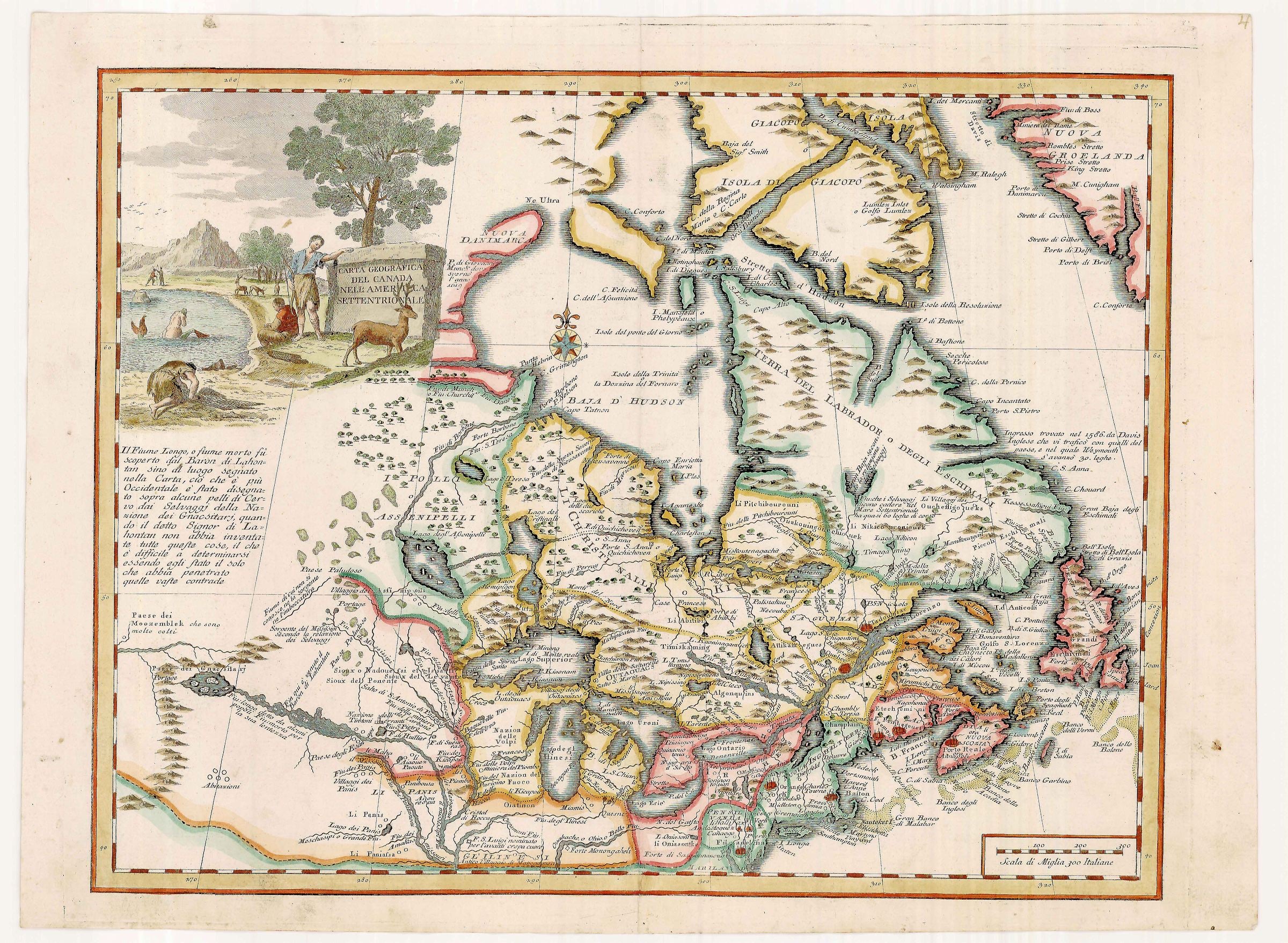Kanada in der Zeit um 1742 von Giovanni Battista Albrizzi
