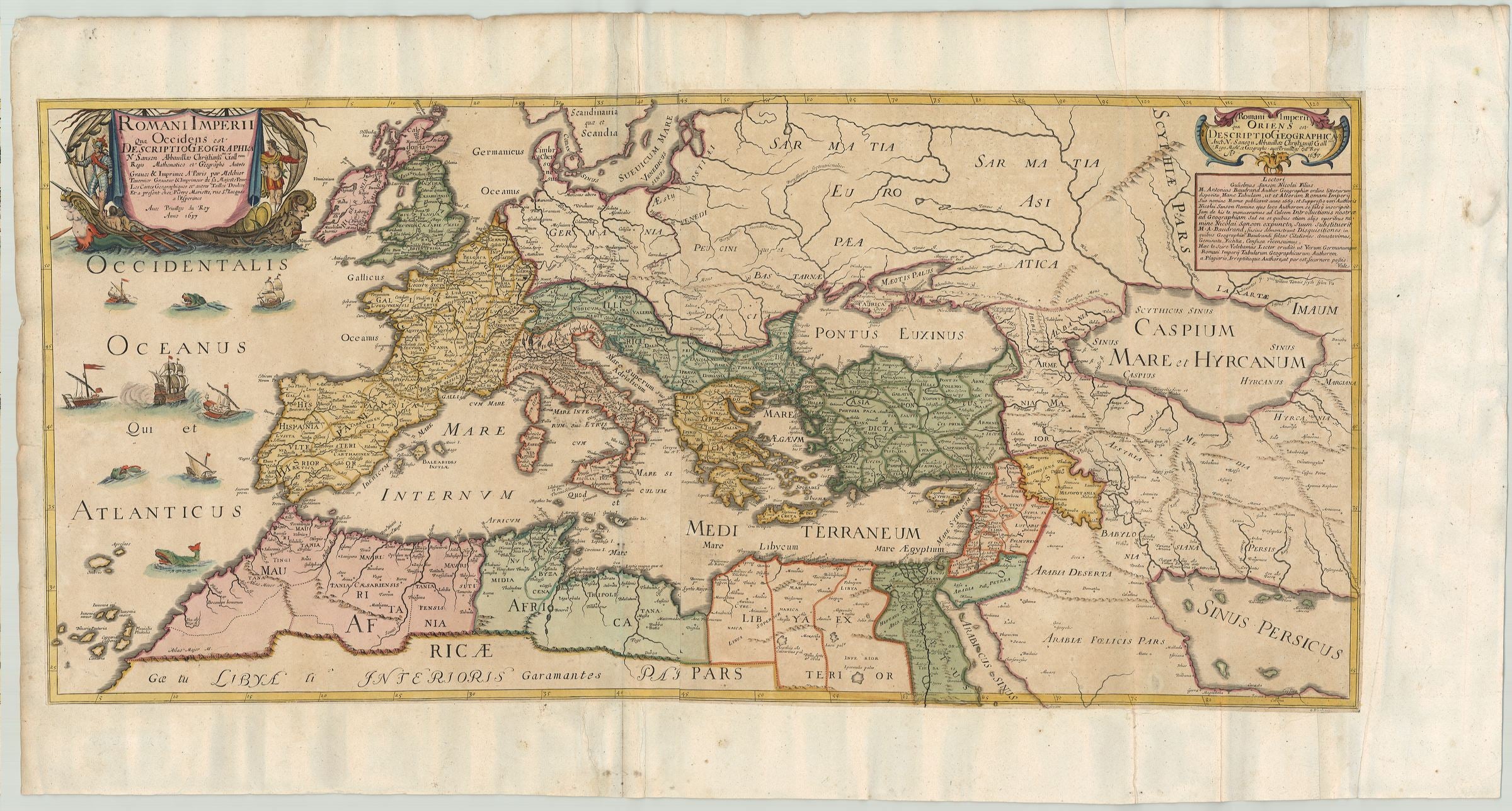 Römischer Reich im Jahr 1637 von Nicolas Sanson & Jean Pierre Mariette