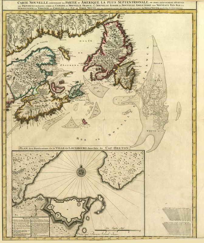 Kanada im 17. Jahrhundert von Petrus Schenk, Nicolaus Visscher und Gerhard Valk
