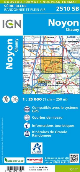 Picardie 1:25.000 - Topographische Karte Frankreich Série Bleue
