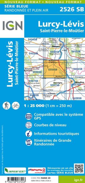 Auvergne 1:25.000 - Topographische Karte Frankreich Série Bleue