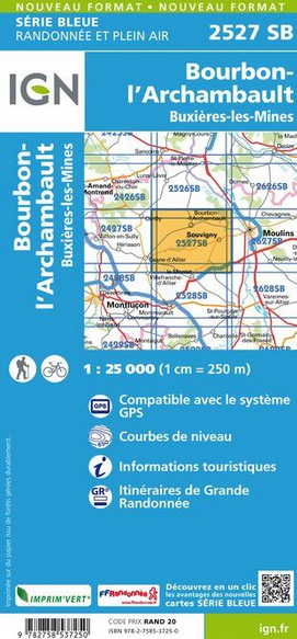 Auvergne 1:25.000 - Topographische Karte Frankreich Série Bleue