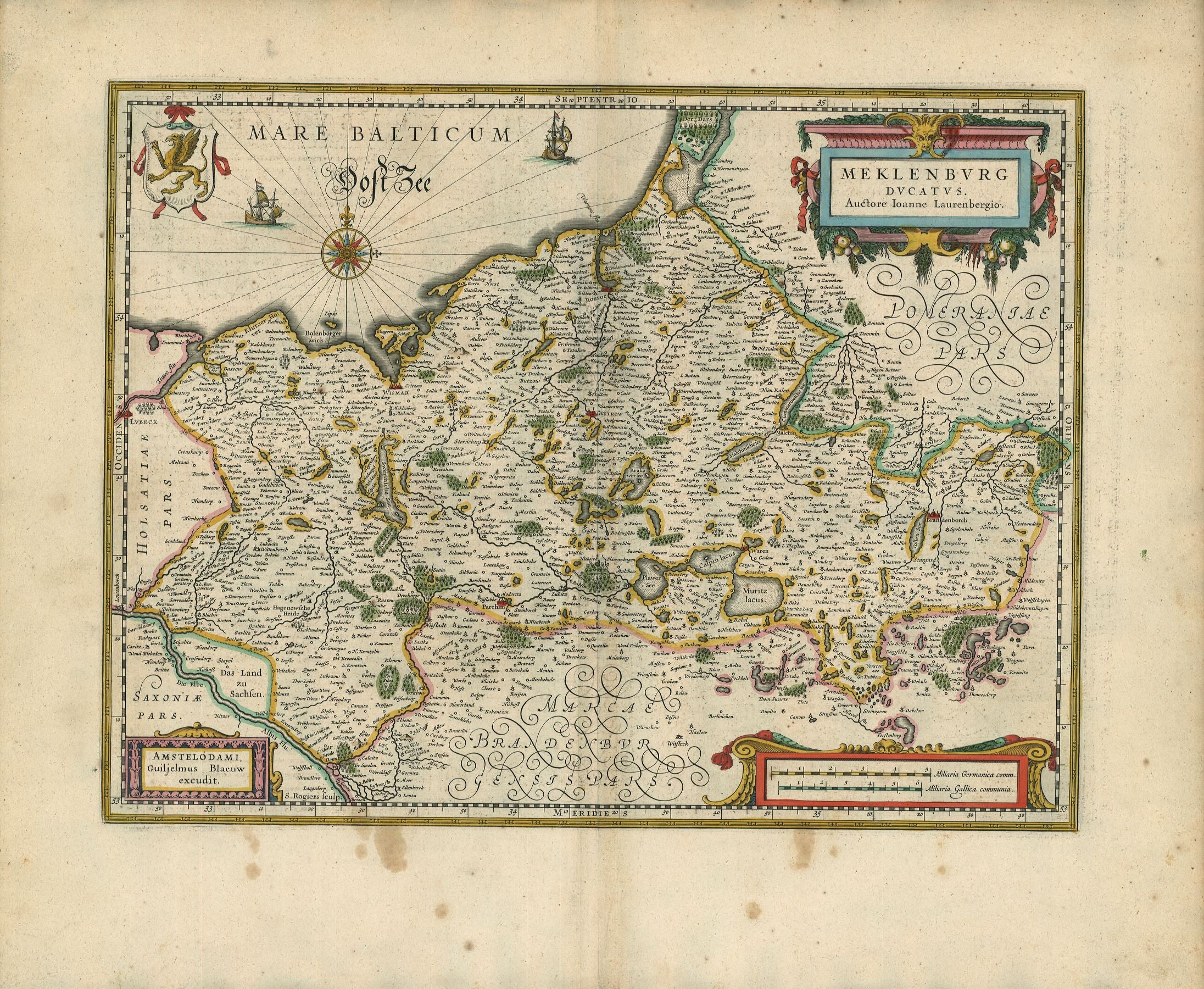 Mecklenburg ab 1640 von Willem Janszoon Blaeu