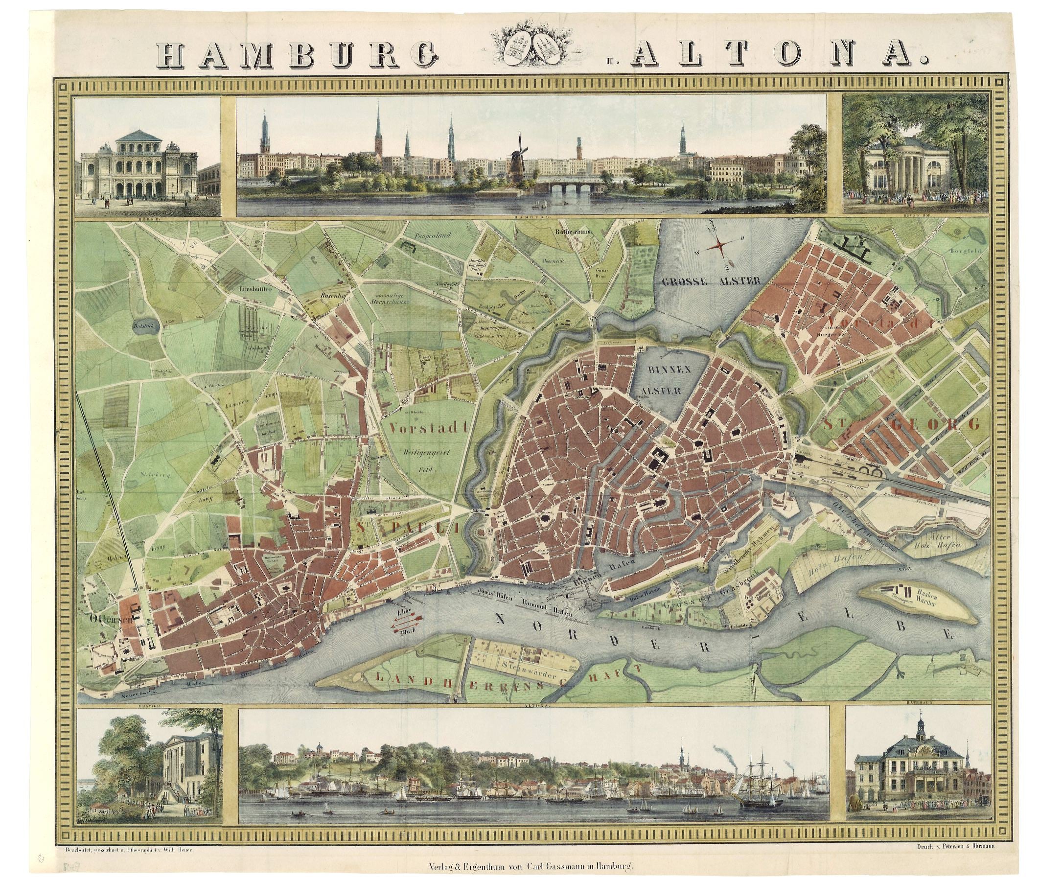 Hamburg-Altona im Jahr 1865 von Wilhelm Heuer