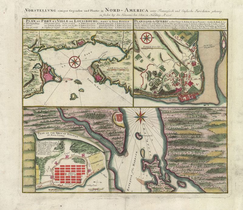 Kanada im Jahr 1756 von Homann Erben