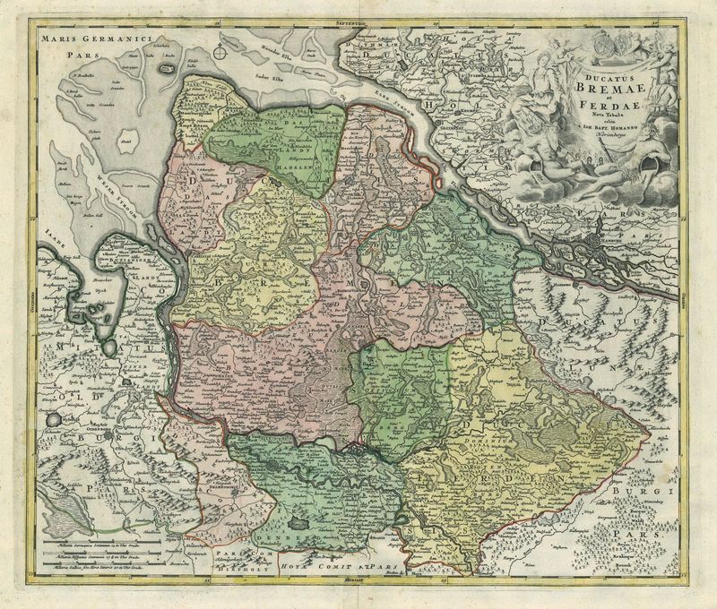 Bremen um das Jahr 1710 von Johann Baptist Homann
