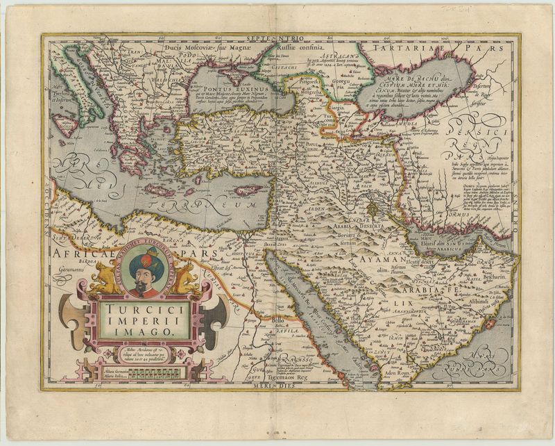 Nahost nach 1606 von Gerard Mercator