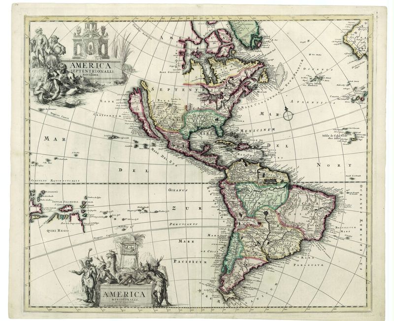 Amerika um das Jahr 1700 von Peter Schenk