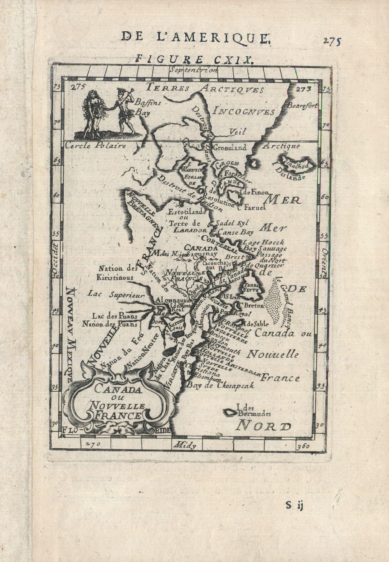 Kanada um das Jahr 1683 von Allain Mallet