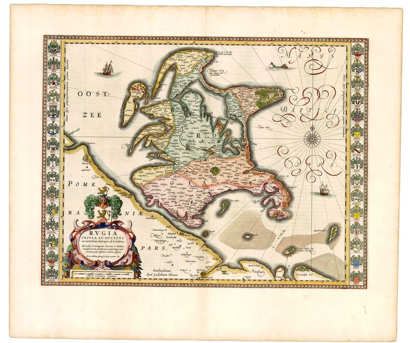 Rügen im Jahr 1644 von Willem Janszoon Blaeu