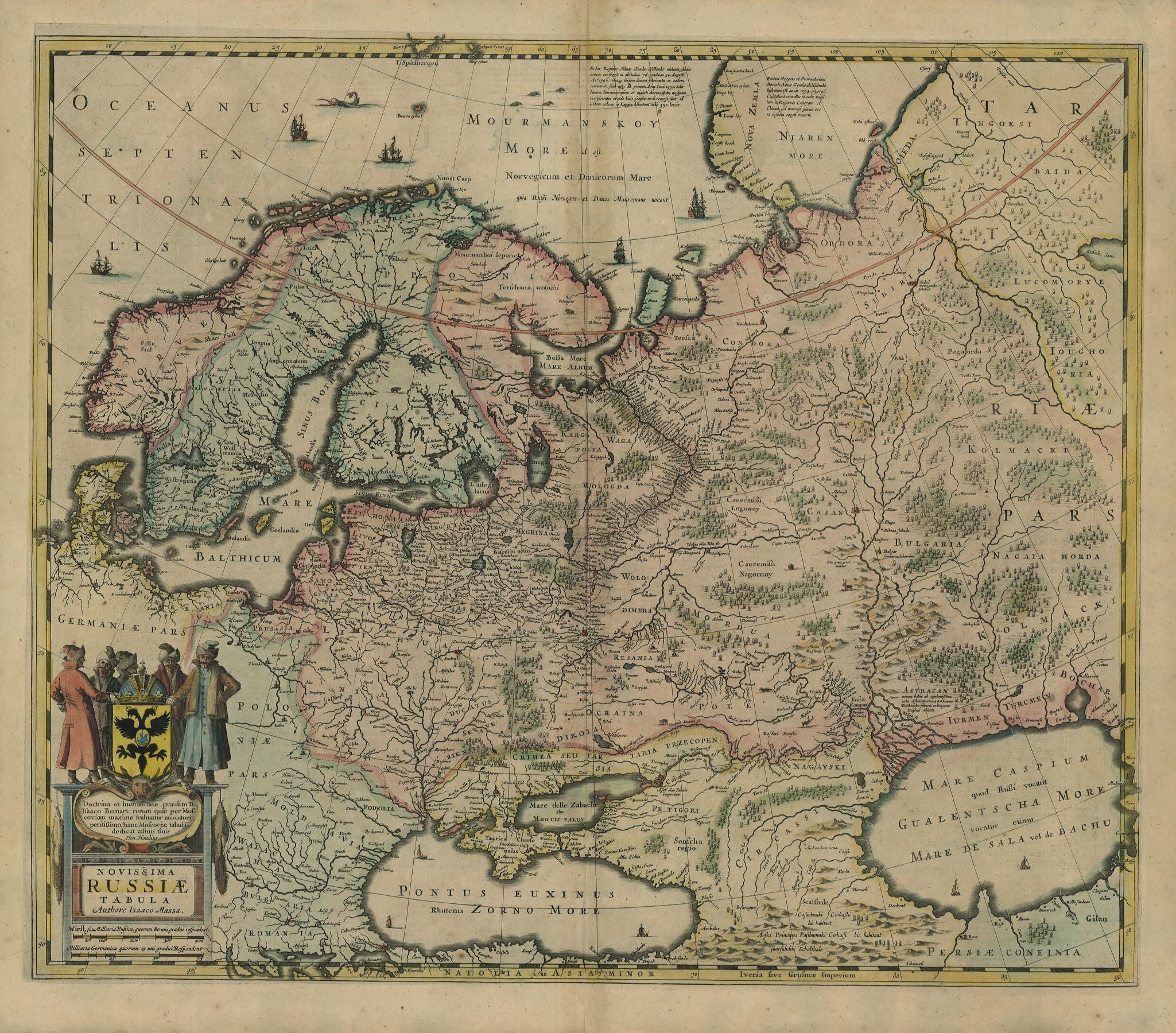 Russland im Jahr 1680 von Henricus Hondius