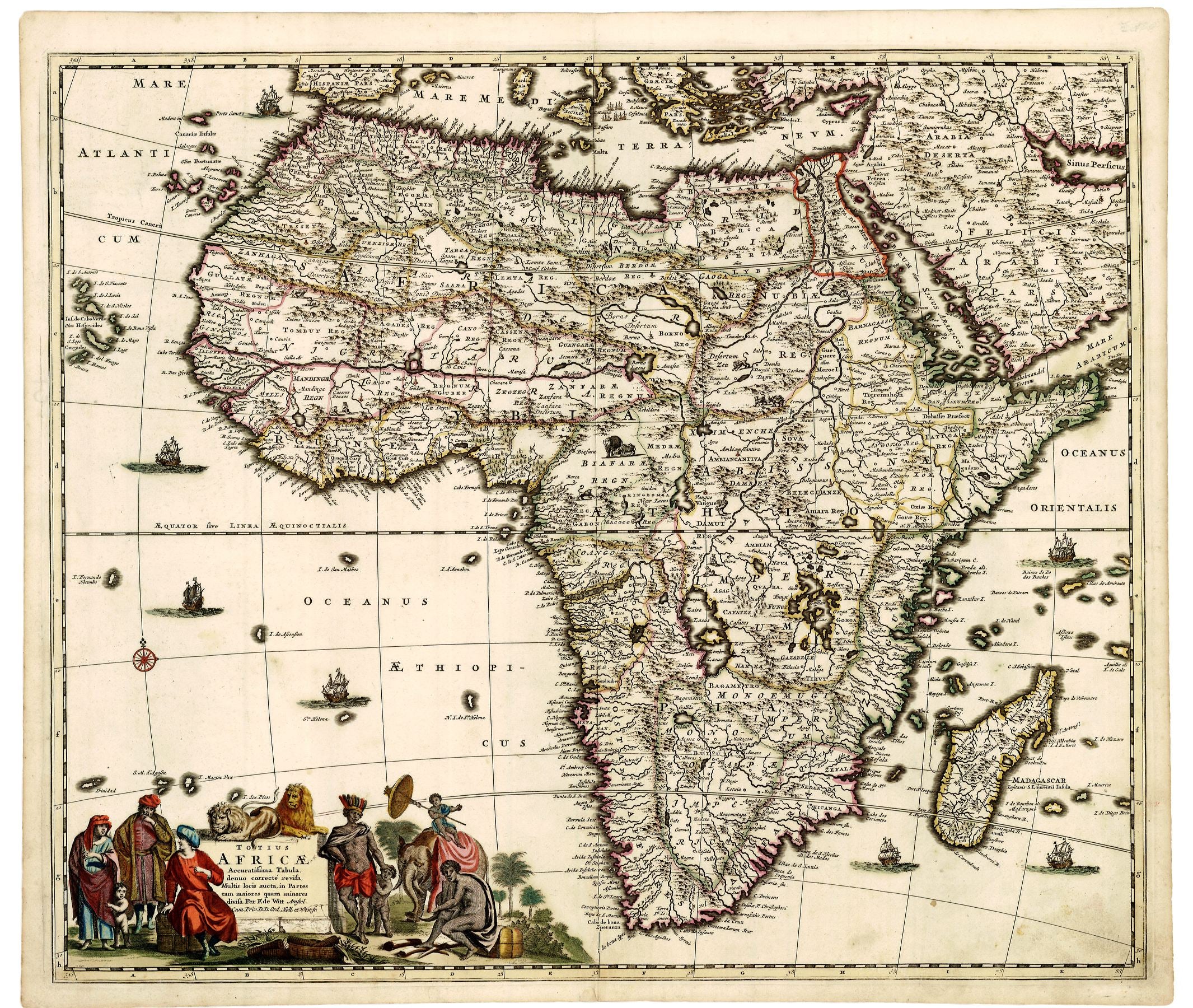 Afrika in der Zeit um 1680 von Frederic de Wit