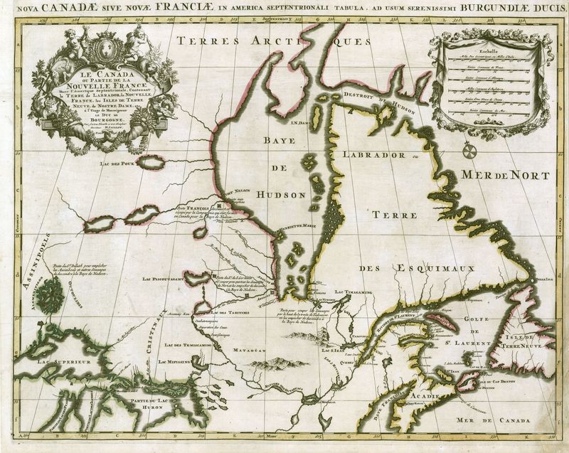 Kanada im Jahr 1696 von Alexis-Hubert Jaillot
