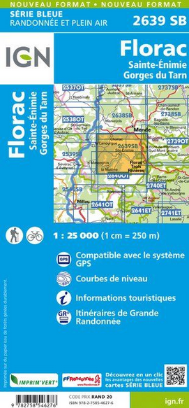 Cevennen, Ardéche 1:25.000 - Topographische Karte Frankreich Série Bleue