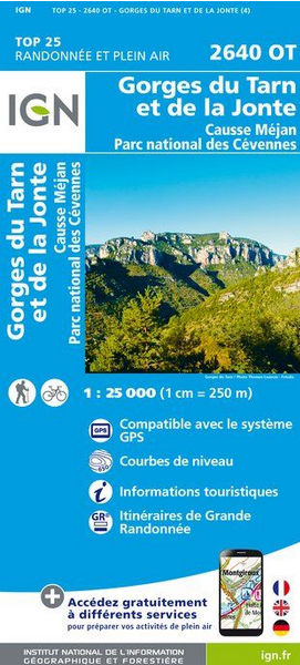 Cevennen, Ardéche 1:25.000 - Topographische Karte Frankreich Série Bleue